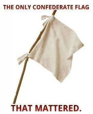 The only confederate flag that mattered - white flag