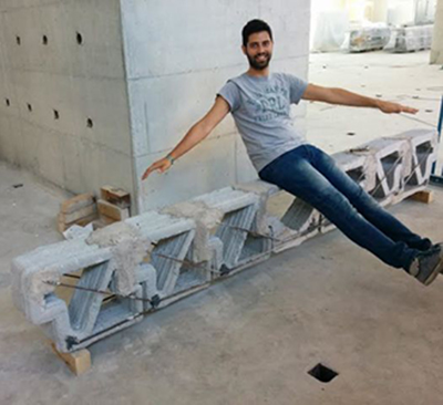 printed concrete beam