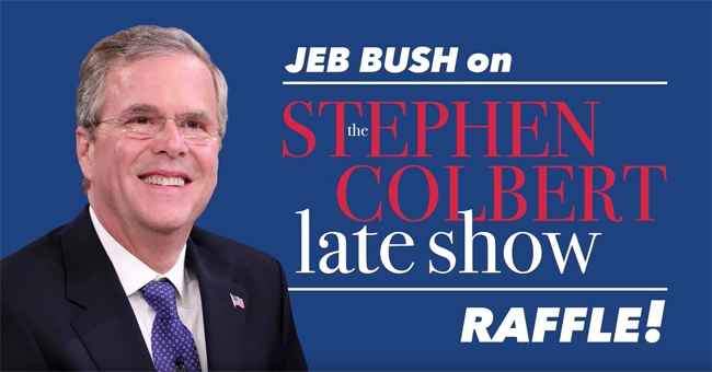 JEBushLateShowRaffleColbert