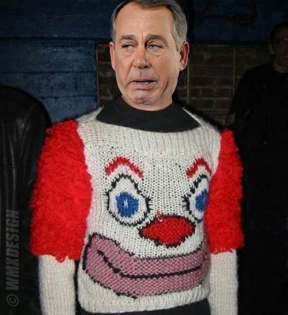 John Boehner :: Republican Clown Sweater