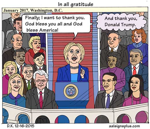 Hillary's inauguration - thanks Trump