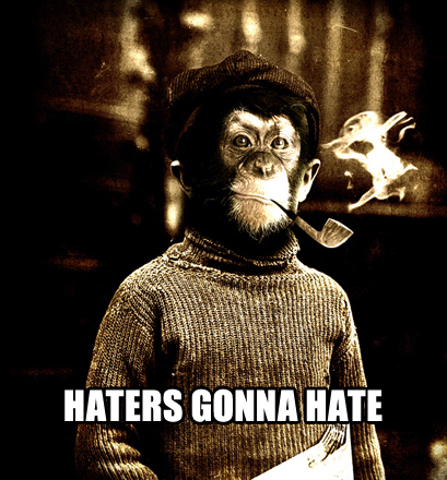 haters-gonna-hate-monkey-smokine-pipe
