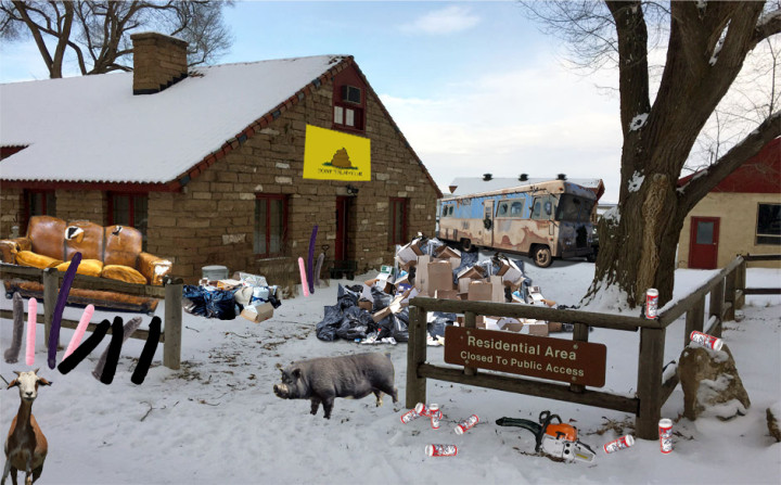 Buildings at the Malheur National Wildlife Refuge are seen near Burns, Ore., Sunday, Jan. 3, 2016. Protesters are occupying the refuge to object to a prison sentence for local ranchers for burning federal land. (AP Photo/Rebecca Boone)