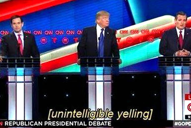 untelligibile yelling