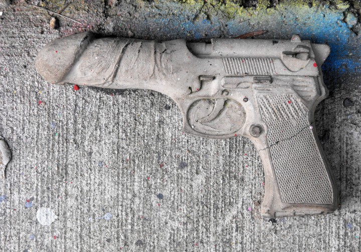 Penis gun sculpture