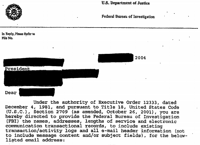 Nat Sec Ltr