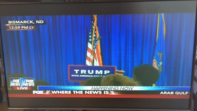 empty trump podium