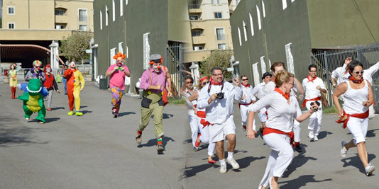 running from clowns