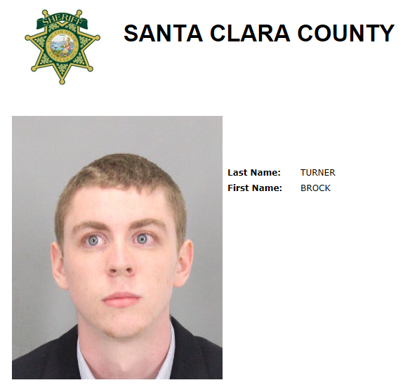 brock turner mugshot