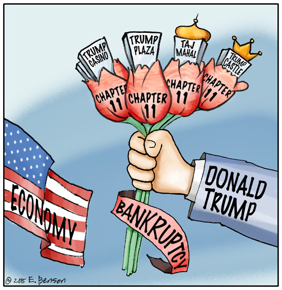 Donald Trump four bankruptcies economy