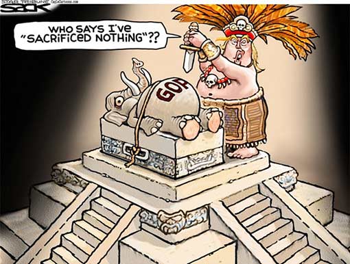 Who says I've sacrificed nothing - Trump sacrificing GOP