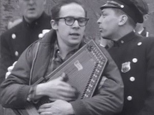 Dan Drasin's 1961 film, Sunday, captured the April 9, 1961, conflict between New York City folk musicians and police that came to be known as the Beatnik Riot.