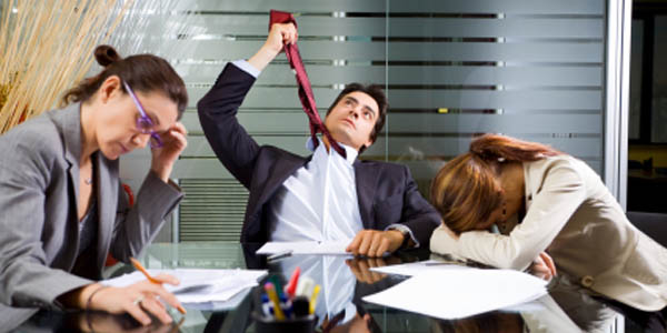 Office life: business team during a meeting