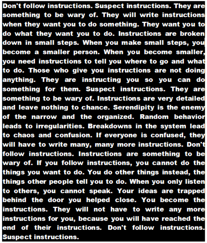 instructions